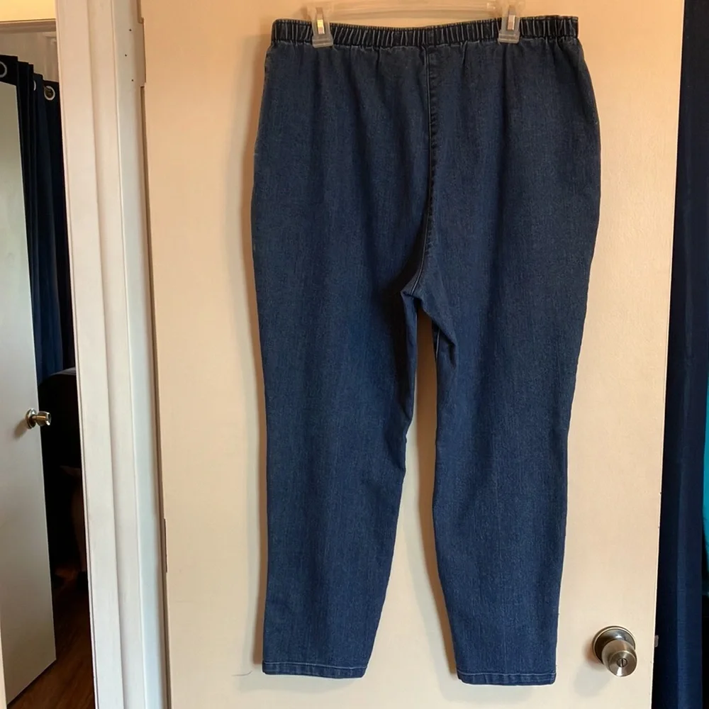 Pretty medium stonewashed studded jeans by Allison Daley, size 16, like new! - Picture 8 of 16